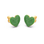 Heart Studs in Green