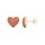 Heart Studs in Orange