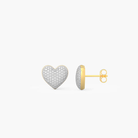 Heart Studs in White