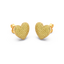 Heart Studs in Yellow