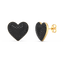 Heart Studs in Black