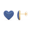 Heart Studs in Blue