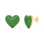 Heart Studs in Green