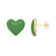 Heart Studs in Green