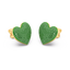 Heart Studs in Green