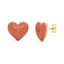 Heart Studs in Orange