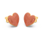 Heart Studs in Orange