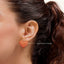 Heart Studs in Orange