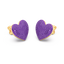 Heart Studs in Violet
