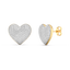 Heart Studs in White
