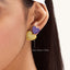 Heart Studs in Yellow