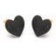 Heart Studs in Black