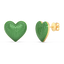 Heart Studs in Green