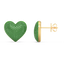 Heart Studs in Green