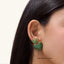 Heart Studs in Green