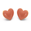 Heart Studs in Orange
