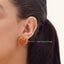 Heart Studs in Orange