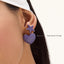 Heart Studs in Purple