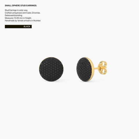 Sphere Studs in Black