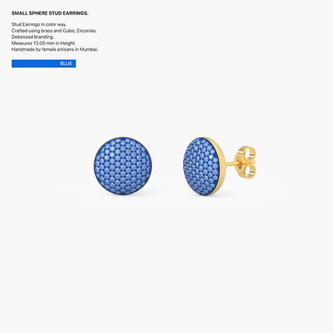 Sphere Studs in Blue