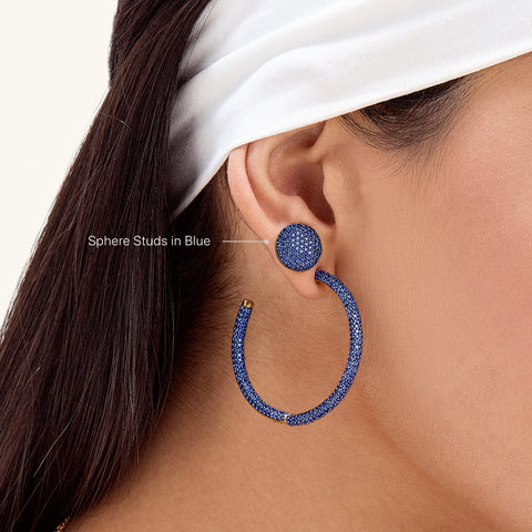 Sphere Studs in Blue