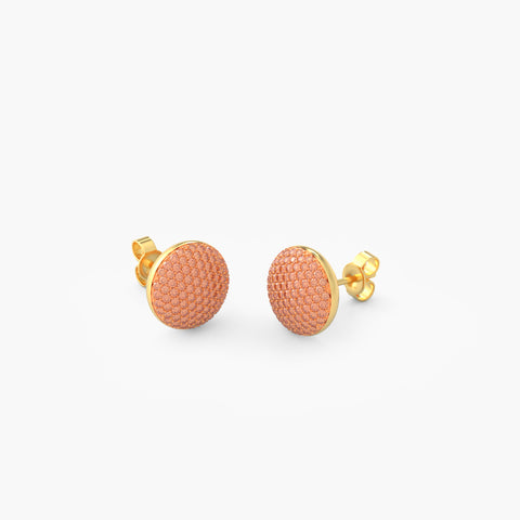 Sphere Studs in Orange