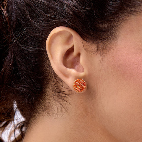 Sphere Studs in Orange