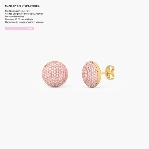 Sphere Studs in Pink