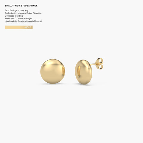 Sphere Studs in Gold