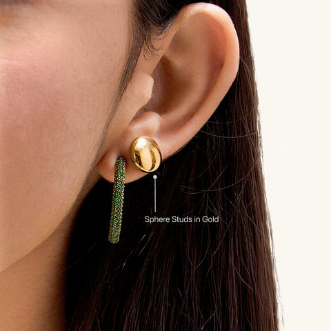 Sphere Studs in Gold