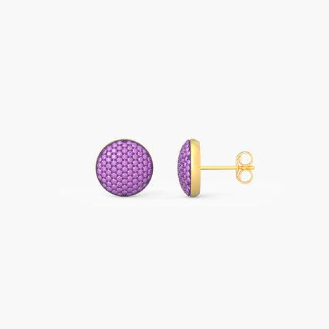 Sphere Studs in Purple