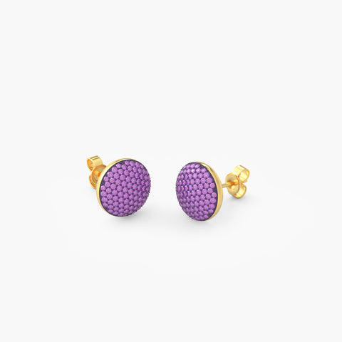 Sphere Studs in Purple