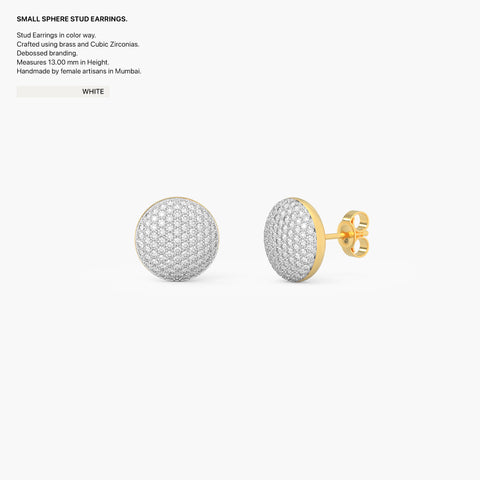 Sphere Studs in White