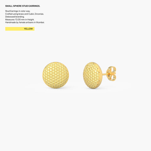 Sphere Studs in Yellow