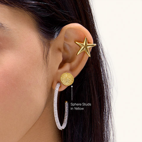 Sphere Studs in Yellow