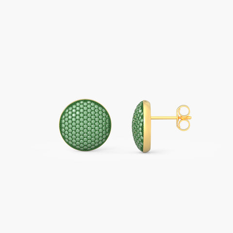 Sphere Studs in Green