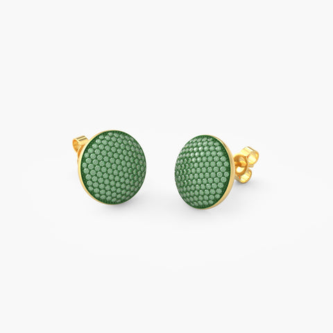 Sphere Studs in Green