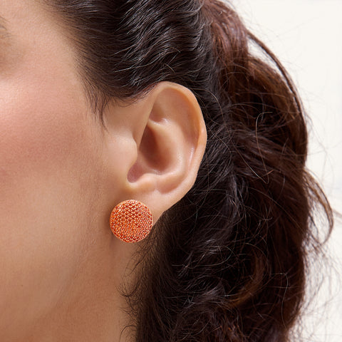 Sphere Studs in Orange
