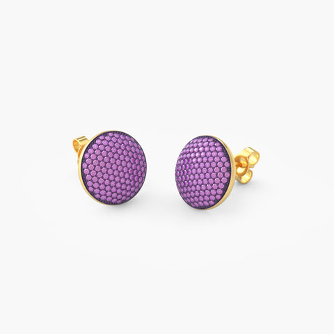 Sphere Studs in Purple