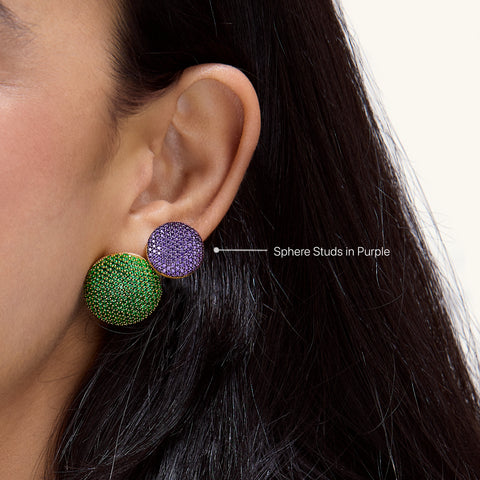 Sphere Studs in Purple