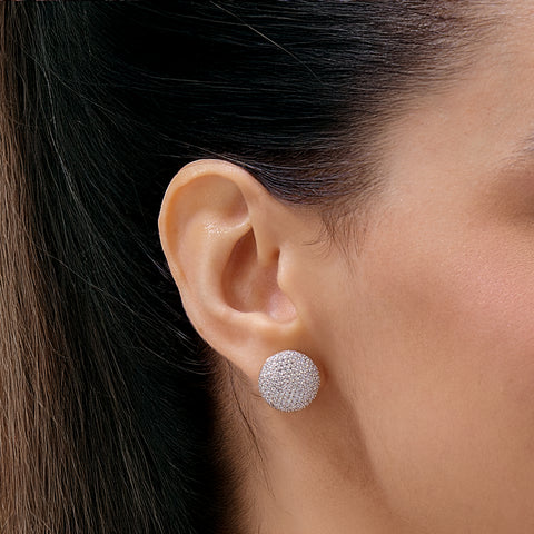 Sphere Studs in White