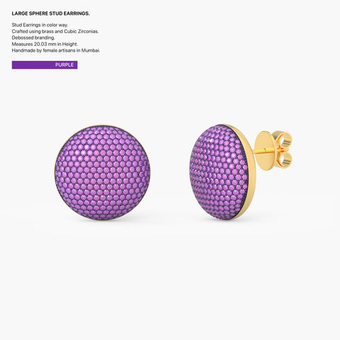 Sphere Studs in Purple