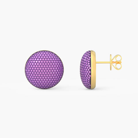 Sphere Studs in Purple