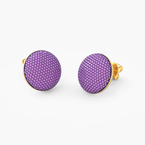 Sphere Studs in Purple
