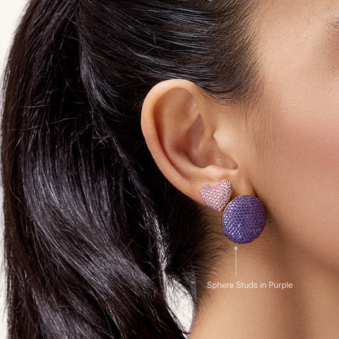 Sphere Studs in Purple