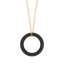 Full Circle Pendant Necklace in Black