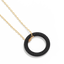 Full Circle Pendant Necklace in Black