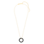 Full Circle Pendant Necklace in Black