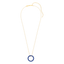 Full Circle Pendant Necklace in Blue