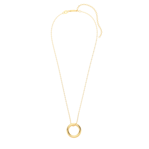 Full Circle Pendant Necklace in Gold